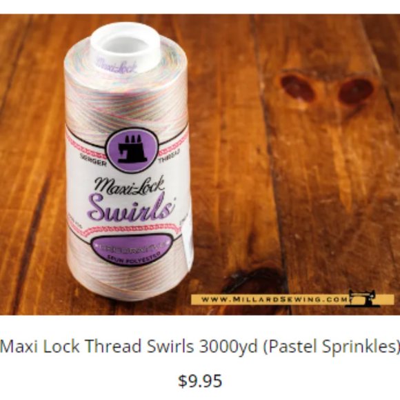 Maxi-Lock Swirls 3000 yd Pastel Sprinkles Varigated Polyester Serger Thread - Picture 4 of 6